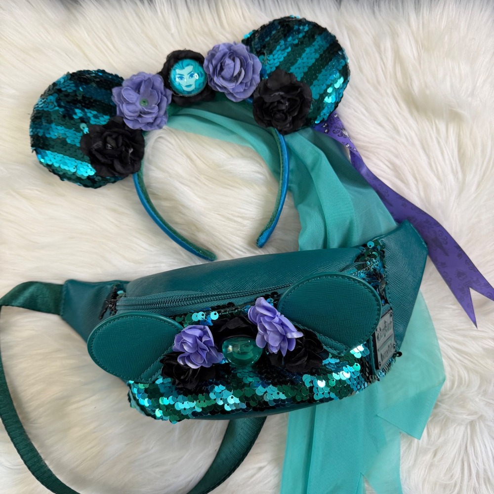 Disney Parks - Minnie's Main Attraction Haunted Mansion Set Ears and Waist Pack